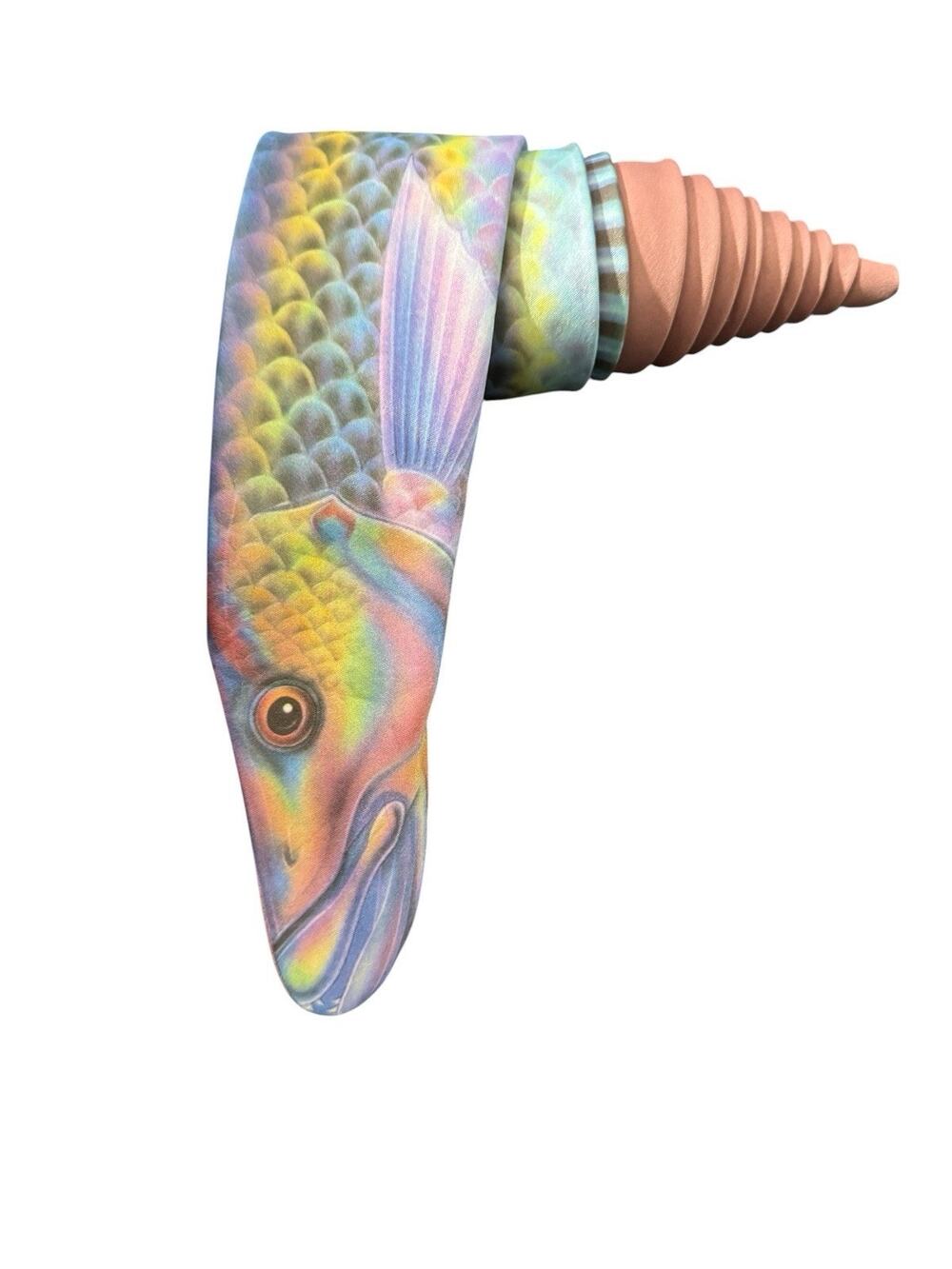 Ralph Marlin Slippery Dick Fish 1986 Vintage Novelty Necktie Polyester